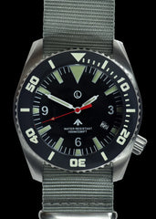 MWC "Depthmaster" 100atm / 3.280ft / 1000m waterbestendig militair duikhorloge in roestvrijstalen kast met heliumventiel (kwarts)