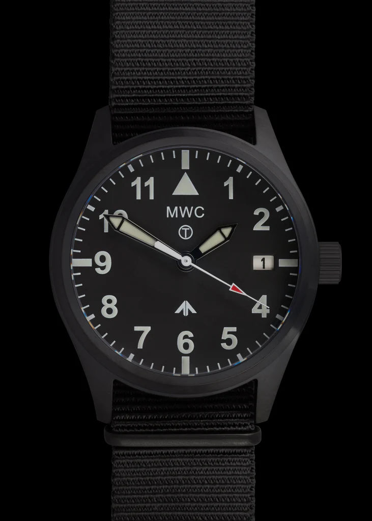 MWC Classic 40mm Covert Black PVD stalen pilotenhorloge met 24 juwelen automatisch uurwerk en 100m waterbestendigheid