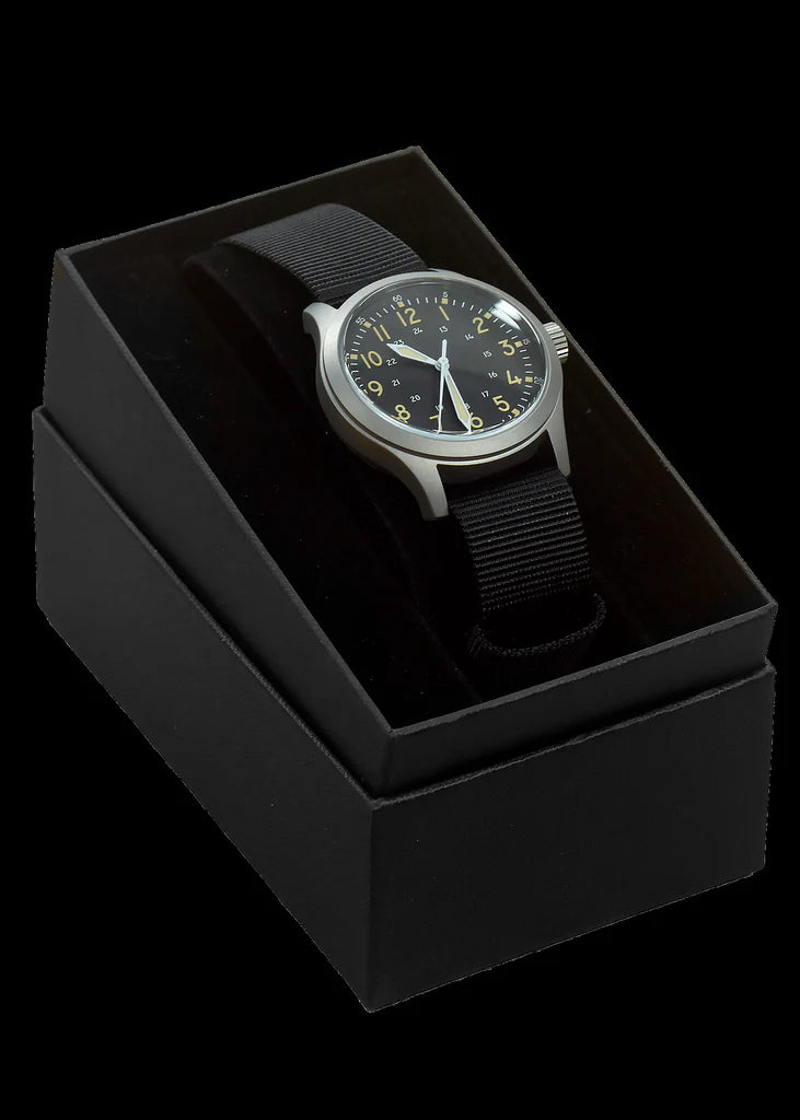 A-17 Amerikaans militair horloge uit de jaren 50 met Koreaans oorlogspatroon (mechanisch/kwartshybride) met 100 m waterbestendigheid