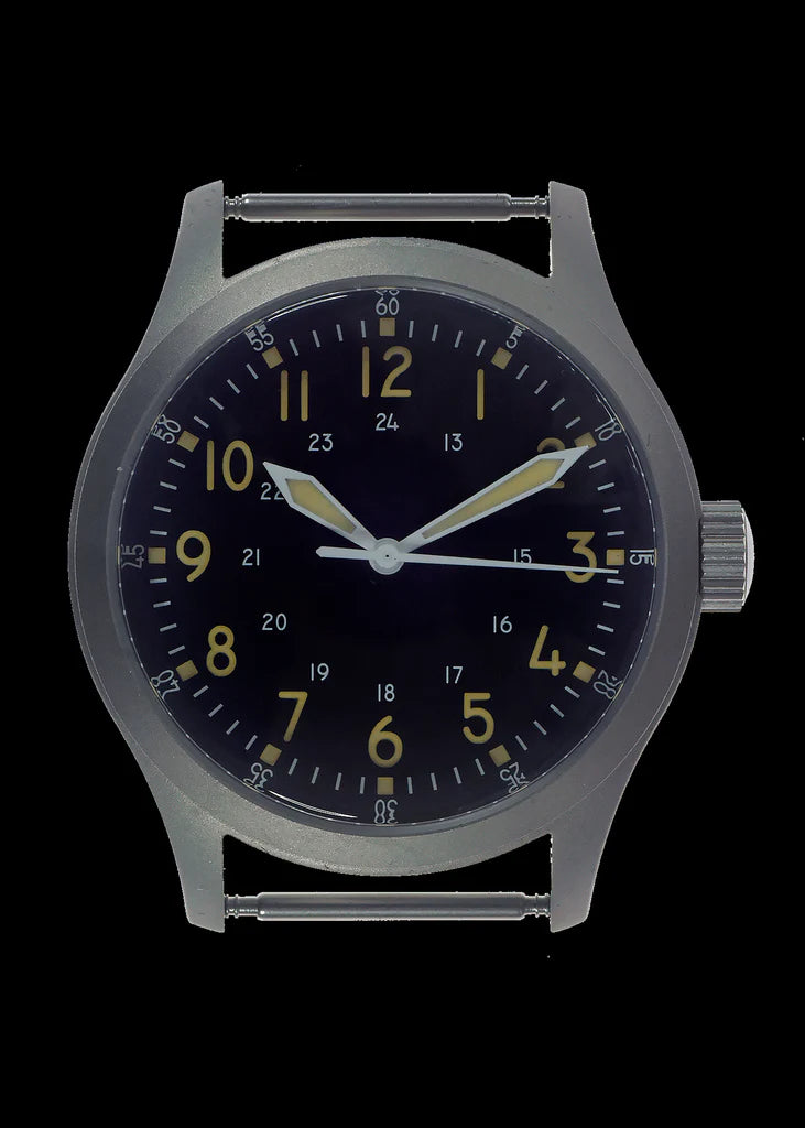 A-17 Amerikaans militair horloge uit de jaren 50 met Koreaans oorlogspatroon (mechanisch/kwartshybride) met 100 m waterbestendigheid