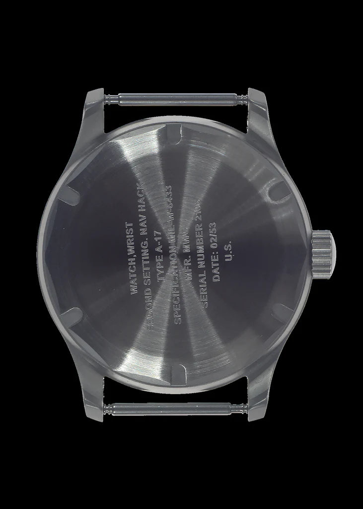 A-17 Amerikaans militair horloge uit de jaren 50 met Koreaans oorlogspatroon (mechanisch/kwartshybride) met 100 m waterbestendigheid