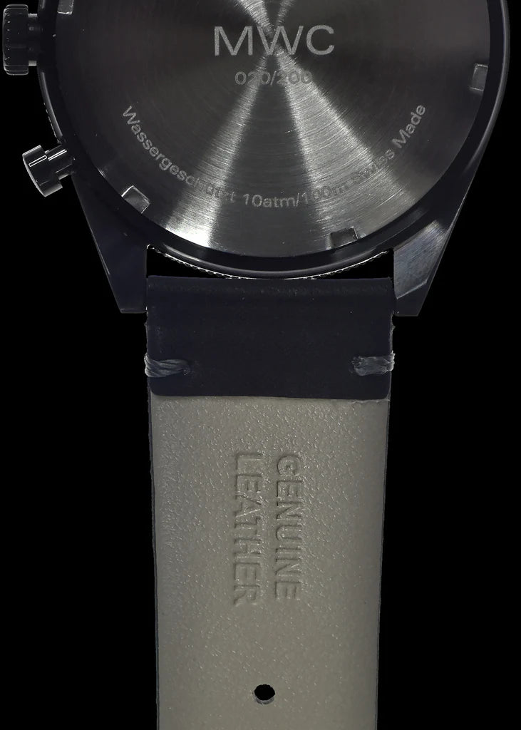 Limited Edition MWC 100m waterbestendige Zwitserse luchtvaartpiloten chronograaf (coverte PVD-afwerking)
