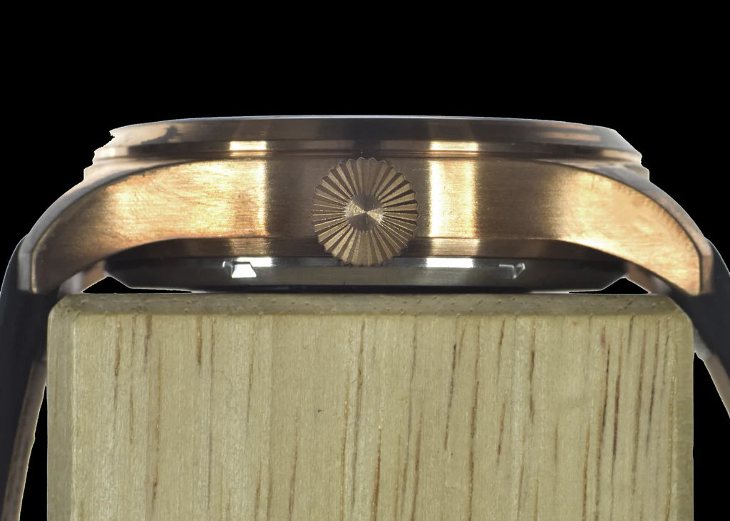 MWC Classic 46mm Limited Edition Bronze XL Luftwaffe-patroon Militaire pilotenhorloge met saffierglas (Retro wijzerplaatversie)