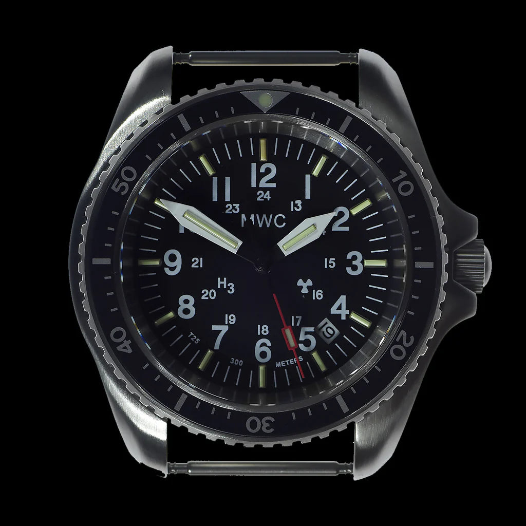 MWC Automatisch militair duikhorloge van roestvrij staal - Tritium / GTLS-verlichting, saffierglas en 60 uur gangreserve