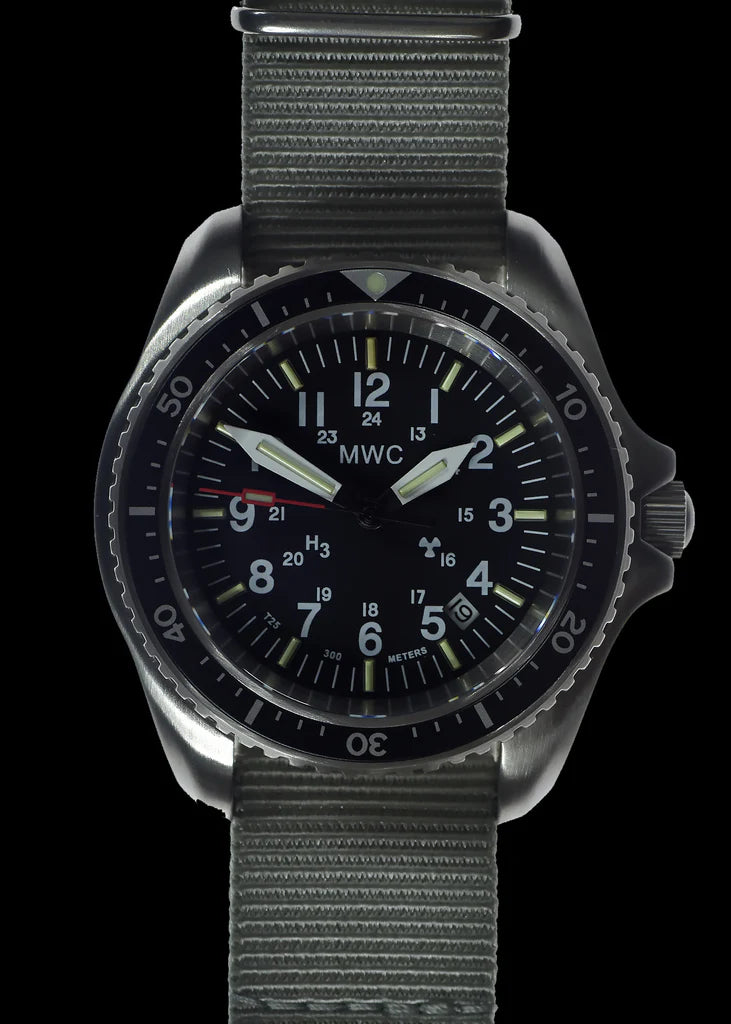 MWC Automatisch militair duikhorloge van roestvrij staal - Tritium / GTLS-verlichting, saffierglas en 60 uur gangreserve