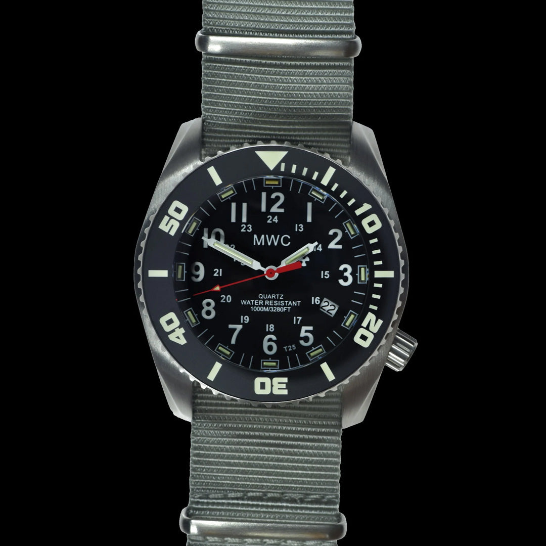 Military Watch Company “Depthmaster” 100atm 1000m Militair GTLS Duikhorloge met Heliumventiel en 10 jaar batterijduur