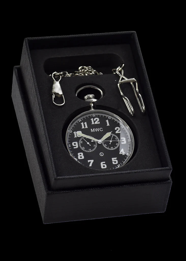Militair zakhorloge voor algemene dienst (hybride uurwerk met zwarte wijzerplaat)