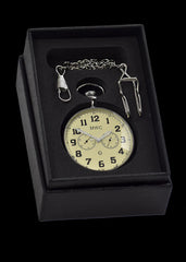 Algemeen dienstplichtig militair zakhorloge (hybride uurwerk met crème wijzerplaat)