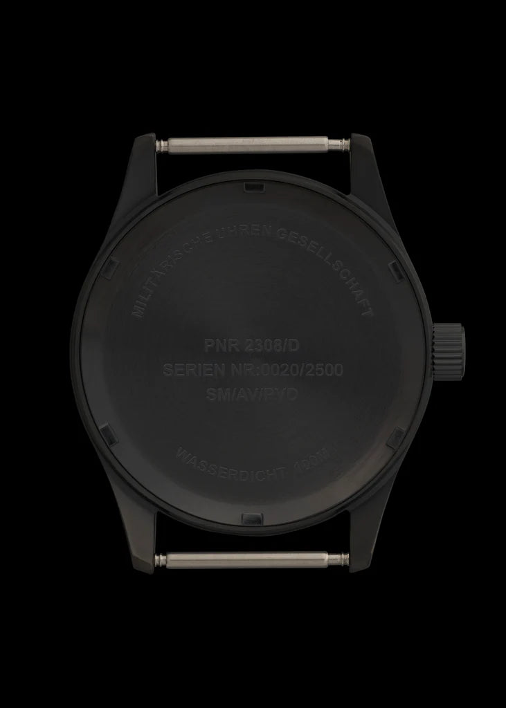 MWC Classic 40mm Covert Black PVD stalen pilotenhorloge met 24 juwelen automatisch uurwerk en 100m waterbestendigheid