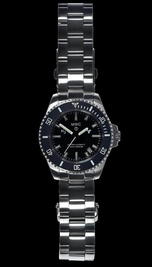 MWC 21 Jewel 300m Automatisch Militair Duikhorloge op Armband met Tritium GTLS, Saffierglas en Keramische Lunette