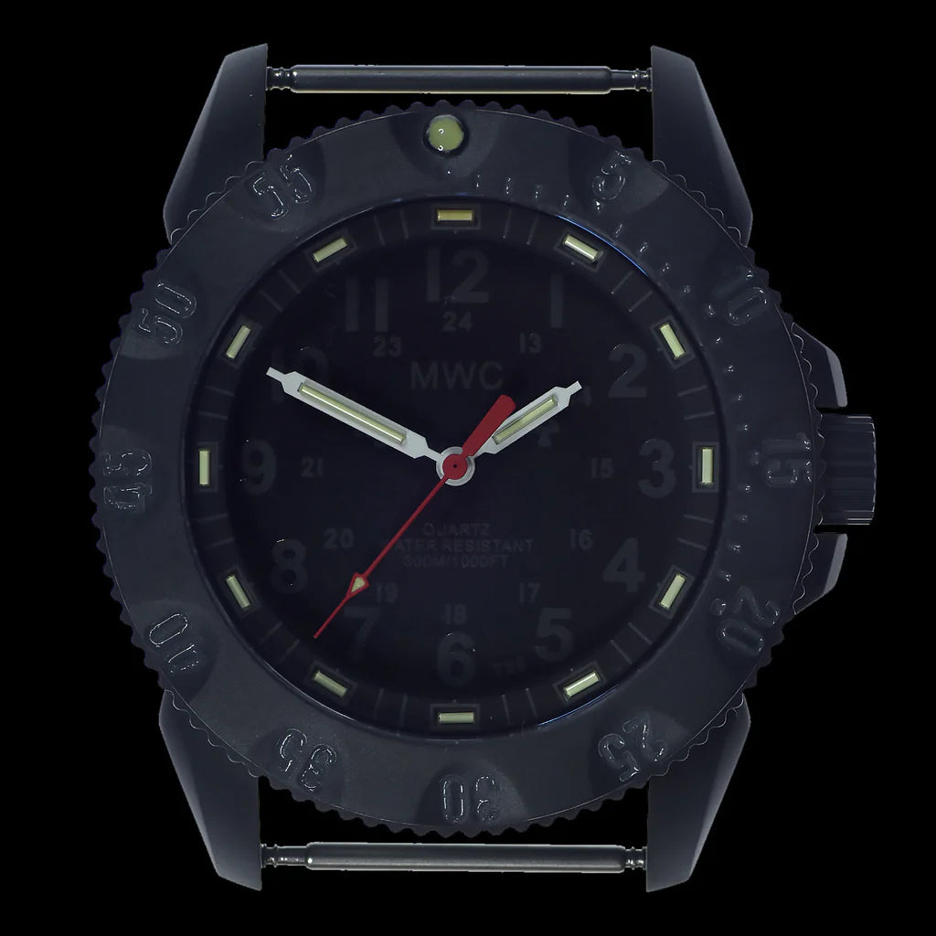 MWC P656 Nieuwste Model Titanium Tactical Series Horloge met ingetogen wijzerplaat, GTLS Tritium en Tien Jaar Batterijduur (Niet-Datum Versie)