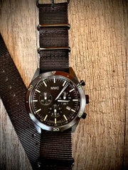 Limited Edition MWC 100m waterbestendige Zwitserse luchtvaartpiloten chronograaf (coverte PVD-afwerking)
