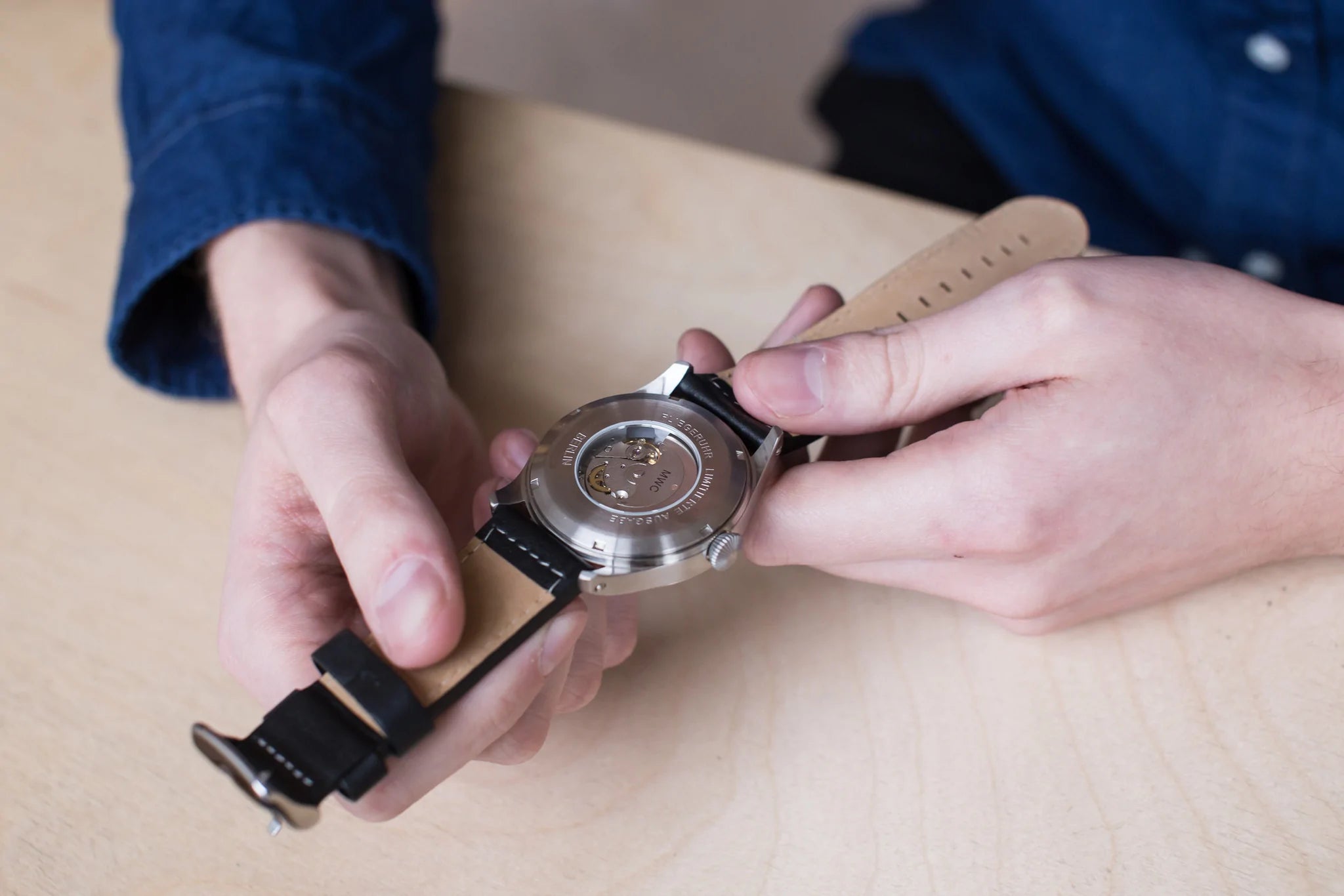 Military Watch Company Klassiek Piloten Horloge met Hoogwaardig Automatisch Uurwerk en Vloeiende Seconde Wijzer