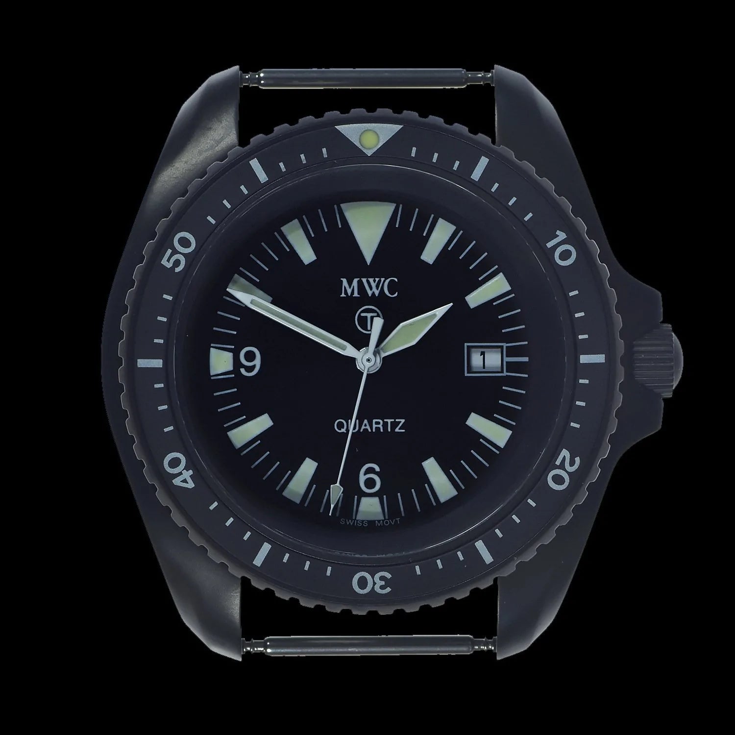 Military Watch Company Militair Quartz Duik Horloge met “James Bond” NATO Band en Matzwarte Militaire PVD Coating