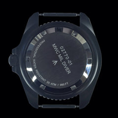 Military Watch Company Militair Quartz Duik Horloge met “James Bond” NATO Band en Matzwarte Militaire PVD Coating