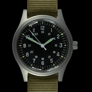 Military Watch Company GG-W-113 U.S. 1960s Militair Horloge met Plexiglas en Automatisch Uurwerk.