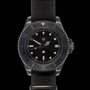 Military Watch Company Roestvrij Stalen Militair Duikers Horloge met Militaire Anti-reflectieve PVD Coating