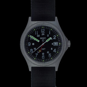 Military Watch Company GMT (Dubbele Tijd Zone) Militair Horloge met Militaire Anti-reflectieve PVD Coating in Gunmetal