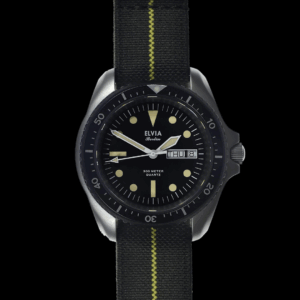 Elvia Day/Date Militair Automatisch Duikershorloge met Anti-reflectief Glas en Gezandstraalde Horlogekast