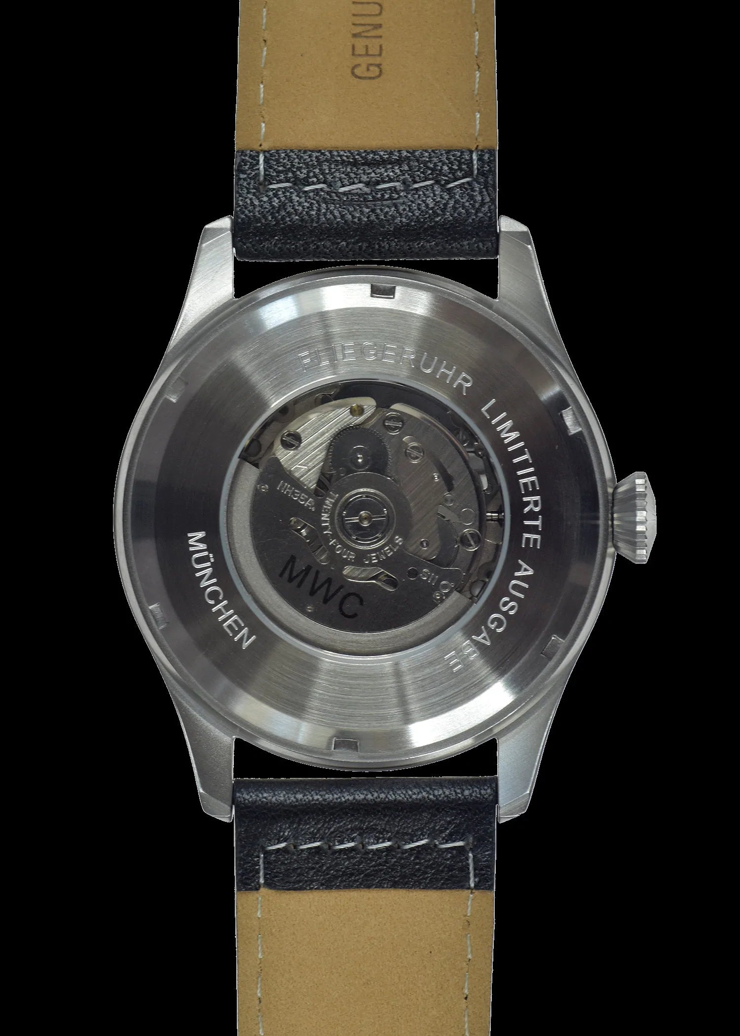 Military Watch Company Klassiek Piloten Horloge met Hoogwaardig Automatisch Uurwerk en Vloeiende Seconde Wijzer - Afbeelding 2