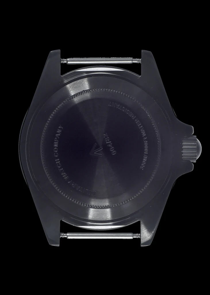 MWC 24 juwelen 1982 patroon 300m automatisch militair duikershorloge in zwart PVD met een saffierglas op een NAVO-riem (versie zonder datum) - Afbeelding 3