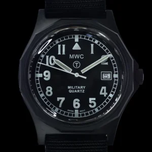 MWC G10 – Remake van de serie uit 1982 tot 1999, horloge in zwart PVD-staal met plexiglas en batterijklepje