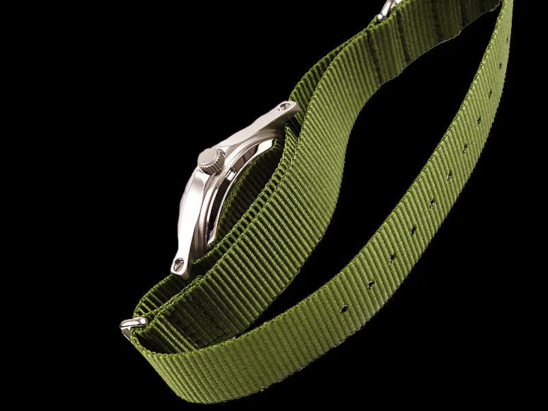 MWC G10 LM roestvrij staal niet-datum militair horloge (olijfgroene band) - Afbeelding 2