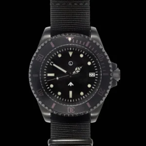 Military Watch Company Roestvrij Stalen Militair Duikers Horloge met Militaire Anti-reflectieve PVD Coating
