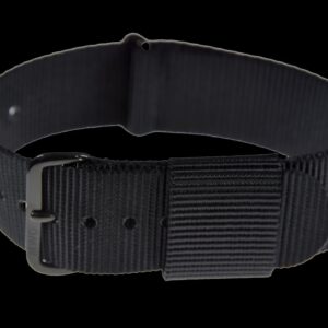 18mm Amerikaans Pattern Black Militair Horloge Strap with Bl