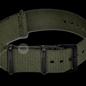 18mm Olive NATO Militair Horloge Strap with Black PVD fittin