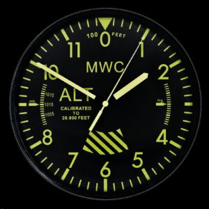 MWC Limited Edition Altimeter Wall Clock with High Visibilit