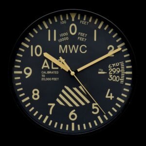 MWC Limited Edition Altimeter Wall Clock with Retro Pattern