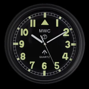 MWC Retro G10 Pattern Militair Wall Clock with Silent Quartz Movement and Sweep Second Hand (Size 30.5 cm / approx 12″) – Authentiek Militair Design
