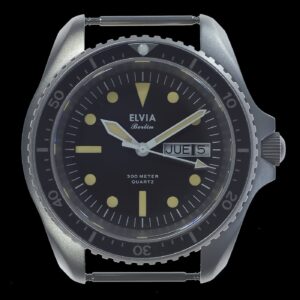 ELVIA Day/Date Militair Divers Horloge with Sapphire Crystal and Quartz Movement – Authentiek Militair Design