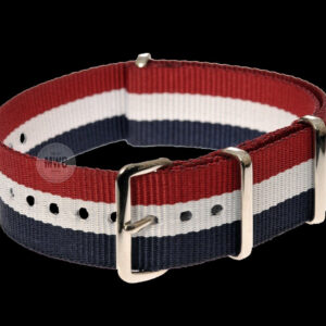 22mm Blue, White and Red NATO Militair Horloge Strap – Authe