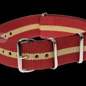 20mm Red and Sand NATO Militair Horloge Strap – Authentiek M