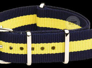 22mm Blue and Yellow NATO Militair Horloge Strap – Authentie