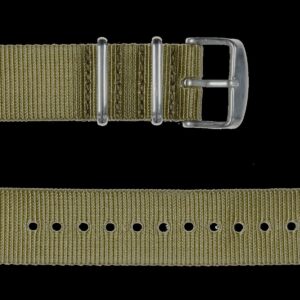 2 Piece 22mm Khaki NATO Militair Horloge Strap in Ballistic