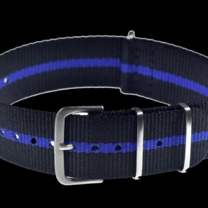 18mm “Thin Blue Line” Police Pattern Ballistic Nylon Webbing Strap – Authentiek Militair Design