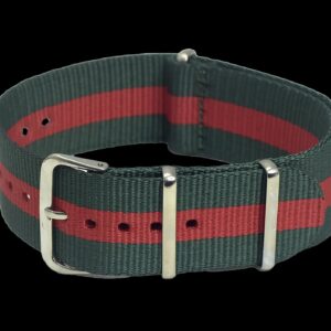 18mm Green and Red NATO Militair Horloge Strap – Authentiek
