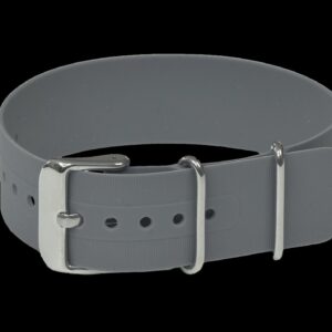 22mm Grey Silicone/Rubber NATO Militair Horloge Strap – Auth