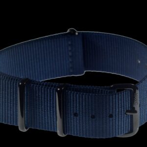 20mm Navy Blue NATO Horloge Strap with Covert PVD Black Buck