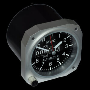 Limited Edition Replica Altimeter Instrument Desk Clock in Aluminium Finish – Authentiek Militair Design
