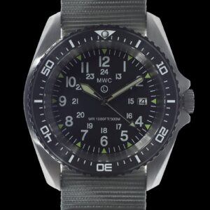 Stainless Steel Militair Divers Horloge with Automatic 24 Jewel Movement, 12/24 Hour Dial Format, Sapphire Crystal and Ceramic Bezel (Tactical Solid Strap Bars) – Authentiek Militair Design