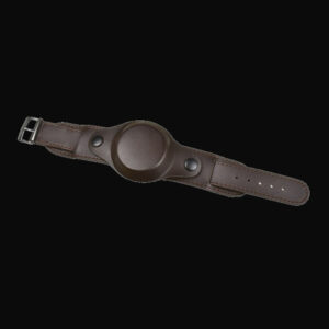 18mm Brown 1950s Pattern Leather Militair Horloge Strap with
