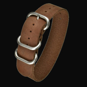 22mm Brown Calf Leather Zulu Militair Horloge Strap – Authen