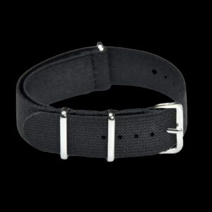 20mm Elasticated Black NATO Militair Horloge Strap – Authent