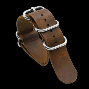 20mm Brown High Grade Saddle Leather Zulu Militair Horloge S