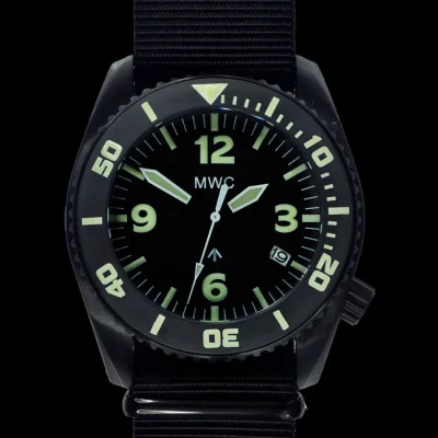 MWC "Depthmaster" 100atm / 3.280ft / 1000m waterbestendig militair duikhorloge in PVD roestvrijstalen kast met heliumventiel (kwarts)