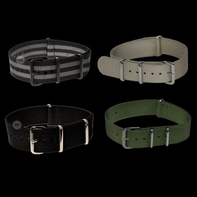 4 x Militaire 18mm NATO nylon horlogeband